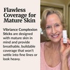 image:imageVibriance Complexion Sticks  Foundation for Mature Skin  Sheer Buildable Coverage Face Makeup Foundation for Older Women  3in1 Base Contour Concealer  Deep  Dark02 Fair  Light